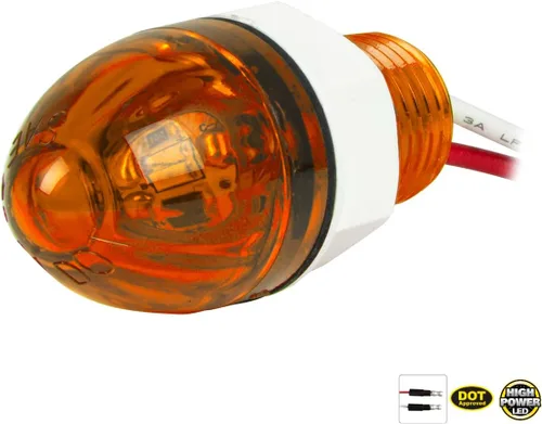 Miniatura 2 de GG Grand General 75390 Mini empuje/tornillo sandía ámbar/ámbar luz LED con tuerca 1 pulgada