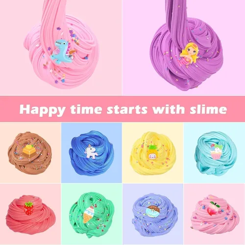 Miniatura 3 de Kit de slime de mantequilla, paquete de 68 mini regalos de fiesta para niñas y niños, suministros perfumados de limo a granel y niños, juguete