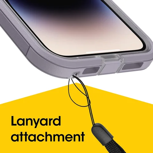 Miniatura 6 de OtterBox Funda para iPhone 14 Pro (solamente) Defender Series XT, color lavanda (púrpura/transparente), sin pantalla, resistente, se ajusta a