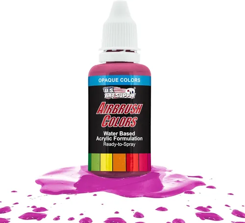 Miniatura 12 de U.S. Art Supply Opaque Lake Blue - Pintura acrílica para aerógrafo con efectos especiales, 8 onzas, lista para rociar, pintura con pincel de aire a
