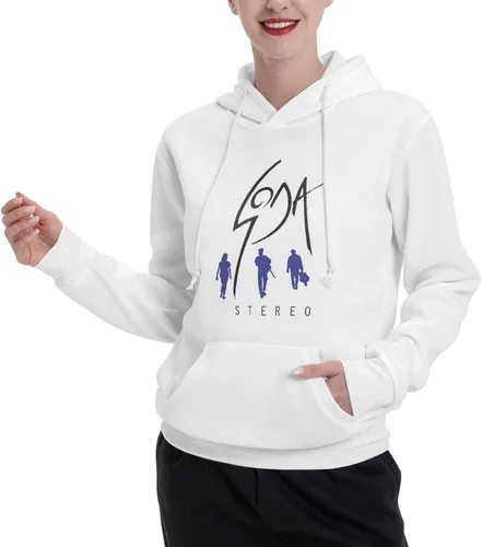Miniatura 4 de furno Soda Stereo Hoodie Womens Fall Fashion Tops Winter Drawstring Pullover Comfy Clothes White