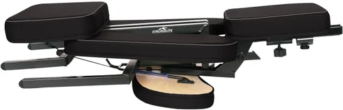 Miniatura 4 de EarthLite Microlite - Silla de masaje portátil, color negro con puntada blanca