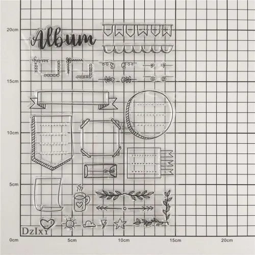Miniatura 3 de DzIxY Sellos transparentes con letras de encaje para hacer tarjetas, álbumes de recortes, manualidades, bolsillos de almacenamiento, suministros