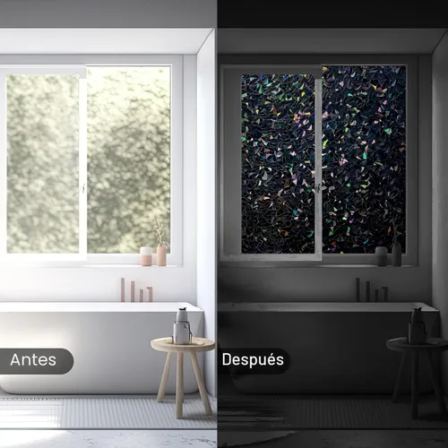 Miniatura 4 de Volcanics Película de Privacidad para Ventana con Bloqueo Total de Luz con Herramientas de Instalación, Cubierta Arcoíris para Ventana