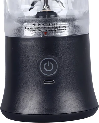 Miniatura 9 de Licuadora portátil, 18000rpm 20.3 fl oz de gran capacidad inalámbrica de acero inoxidable con 6 cuchillas ultra afiladas para batidos y licuados