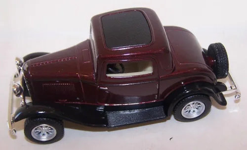 Miniatura 3 de KiNSMART 1932 Ford 3-Window Coupe 1:34 Escala 1:34 5 "Rojo Die Cast Metal Modelo Toy Classic Car