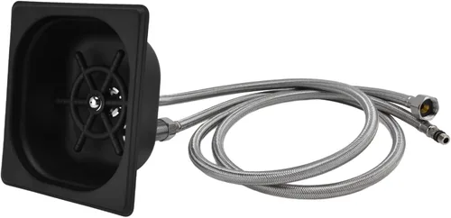 Miniatura 6 de Acero inoxidable Enjuagador de vidrio Copa Lavadora Limpiador automático para Bar Pub Hotel (negro)
