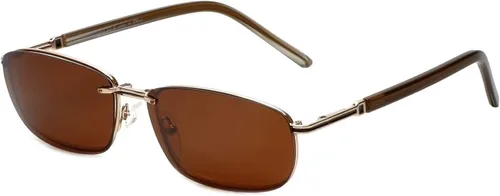 Miniatura 2 de Calabria 882 - Lentes de lectura rectangulares de metal con lentes de sol magnéticos polarizados con clip para hombres y mujeres