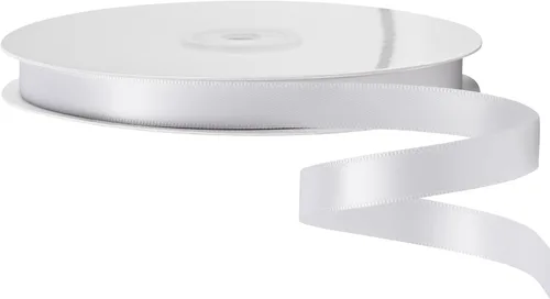 Miniatura 6 de LIUYAXI Cinta de satén blanca de doble cara de 1/2 pulgada x 50 yardas, cintas perfectas para manualidades, envoltura de regalos, fabricación