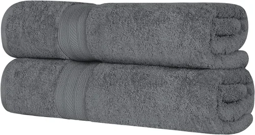 Miniatura 74 de Superior Juego de 2 toallas de baño de fibra larga 100% algodón peinado de 27.64 oz/m², para baño, ducha, cocina, súper suave, afelpado, altamente