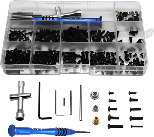 Miniatura 4 de ShareGoo RC M2 M2.5 M3 Tornillos y tuercas de manga cruzada Allen Kit de pasador giratorio compatible con WLtoys 144001 1/14 RC Car Buggy, 316