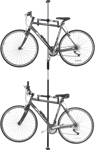 Sparehand Q-Rak II - Estante de almacenamiento ajustable independiente para bicicletas, límite de peso máximo de 80 libras, color negro