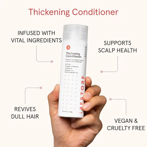 Miniatura 4 de iRESTORE Acondicionador de cabello biotina para cabello seco dañado, bueno para el crecimiento del cabello fino, acondicionador voluminizador