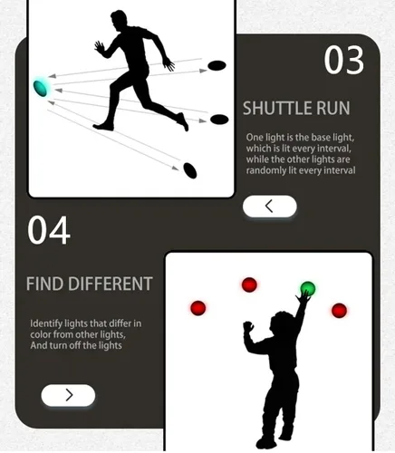 Miniatura 5 de Kit de entrenamiento de luces de agilidad deportiva, luces de entrenamiento de respuesta rápida, luces de reacción deportiva, velocidad de luces