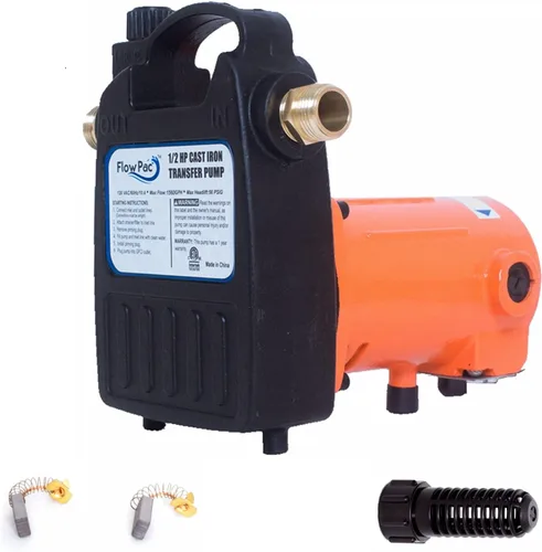 Miniatura 7 de Bomba de agua Bomba sumergible DC 12V Bomba de sumidero 1500 GPH Bomba de utilidad con interruptor-naranja