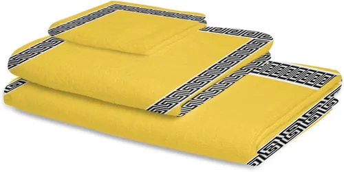 Miniatura 2 de Yellow Black Bath Towels for Bathroom Set - Luxury Towels Gifts for Women,Quick Dry Beach Kitchen Hand Hair Face Yoga Workout Gym Towel and Dish