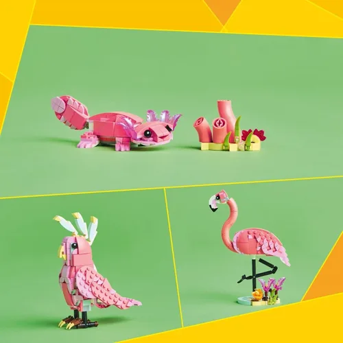 Miniatura 2 de LEGO Creator 3 en 1 Animales Salvajes: Juguete de Construcción de Animales de Flamenco Rosa - Juego con 3 Opciones de Construcción, Flamenco Rosa