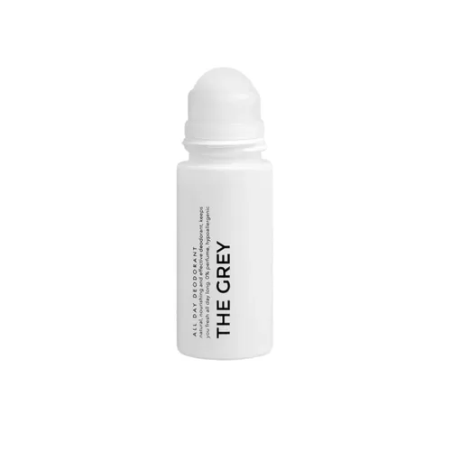 The Grey Desodorante todo el día para hombres, natural y sin fragancia, con escualeno de larga duración, protección contra olores y sudor,