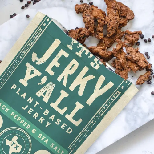 Miniatura 7 de It's Jerky Y'all - Plant Protein Jerky - The Smarter Jerky 16-19g Protein + 8-10g Fiber Per Bag Non-GMO, No Cholesterol, Born in Texas