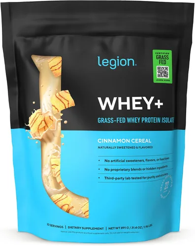 Miniatura 21 de LEGION Whey+ Proteína de Suero Aislado de Vacas Alimentadas con Pasto - Polvo de Proteína de Suero Aislado Bajo en Calorías, Sin OMG, Sin Azúcar