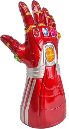 Miniatura 5 de Red Infinity Gauntlet with Removable Gems Infinity Gloves LED Gem Three Lighting Modes Halloween Cosplay Prop