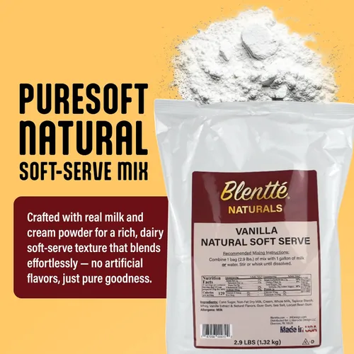 Miniatura 2 de Blentte Mezcla de helado suave – Polvo cremoso natural para hacer postres congelados, helado casero, helado o yogur – 4% mezcla de lácteos