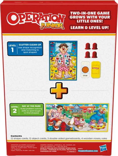 Miniatura 2 de Hasbro Gaming Juego de mesa Operation Junior Juego de operación para niños pequeños Edades de 3 años en adelante 2 a 4 jugadores