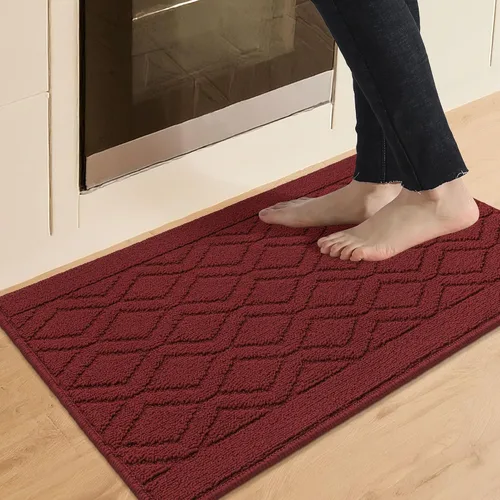 Miniatura 49 de COSY HOMEER Tapete de cocina antideslizantes, absorbentes para el piso, alfombra de cocina lavable, tapete de pie para fregadero, alfombra de Beige