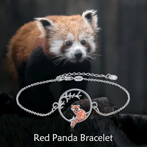 Miniatura 5 de YAFEINI Animal Bracelet Sterling Silver SlothHummingbirdAxolotlPenguinRed Panda Bracelet Cute Animal Jewelry for Women Girls Gifts