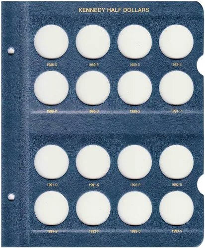 Miniatura 6 de Whitman US Kennedy Álbum de monedas de medio dólar 1964 - 2002 #9127