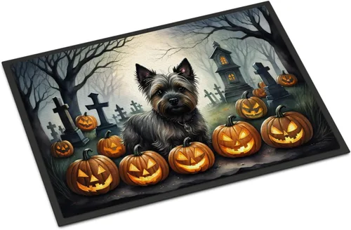 Miniatura 27 de Caroline's Treasures DAC2011MAT - Felpudo de Halloween espeluznante con diseño de Beagle, de 18 x 27 pulgadas, para interiores y exteriores