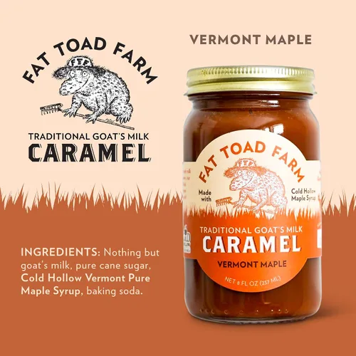 Miniatura 2 de Fat Toad Farm - Salsa de Caramelo Tradicional de Leche de Cabra/Cajeta, Arce de Vermont, Sin Gluten, 8 fl oz