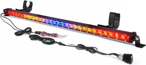 Miniatura 8 de Xprite Barra de luz estroboscópica LED ultrafina de 1.0", barra de luz intermitente de seguridad todoterreno de 30" con freno en marcha, señal