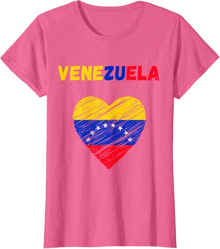 Miniatura 74 de Camiseta con la bandera venezolana con corazón de Venezuela, Negro