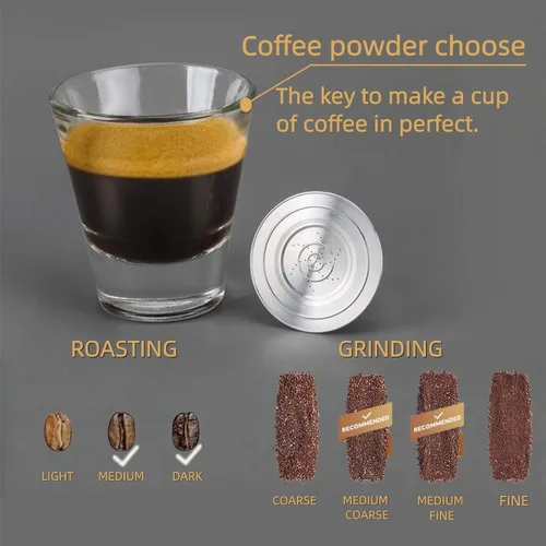 Miniatura 6 de 2 Piezas Cápsulas de Café Reutilizables de Acero Inoxidable Compatibles con L'OR Barista LM8012 / 60, Cápsulas de Café Recargables de Metal L'or 1