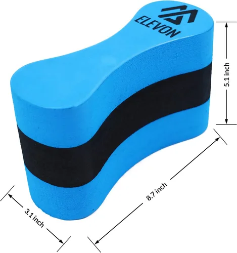 Miniatura 6 de Elevon Juego completo de entrenamiento de natación que incluye pesas de agua, cinturón flotante y flotador de pierna de boya de tracción, color azul