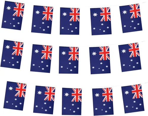 Miniatura 46 de Bandera de Colombia, bandera colombiana, pequeña cadena de banderas de Colombia, mini banderas colombianas, utilizada para fiestas, escuela, eventos