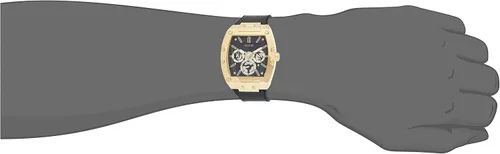 Miniatura 4 de GUESS US Men's Black and Gold-Tone Square Multifunction Watch, one