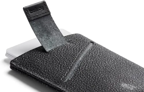Miniatura 6 de Bellroy Funda de tarjeta, cartera delgada de cuero (máximo 8 tarjetas y billetes), Negro estelar