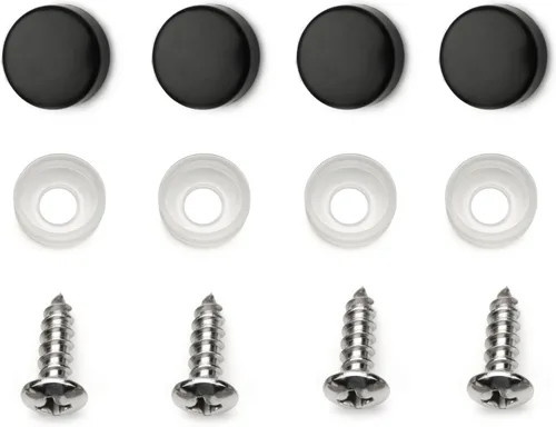 Miniatura 2 de Refuerzo Trasero de Placa de Matrícula de Acero Inoxidable (12 x 6 Pulgadas, Negro Mate)