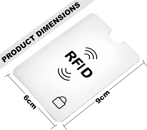 Miniatura 10 de SaiTech IT Juego de 10 fundas de bloqueo RFID, la mejor manera de proteger tus tarjetas del robo electrónico, diseño duradero, ligero y compacto
