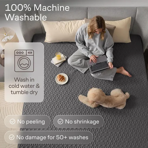 Miniatura 4 de 100% Waterproof Twin Mattress Protector - 360 Protection Against Spills, Stains & Accidents for Parents & Pet Owners - Noiseless & Cooling Viscose