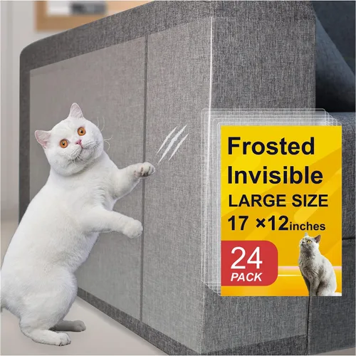 Miniatura 6 de Protector de muebles para arañazos para gatos, paquete de 12 – [no reflectante] protectores de sofá mate esmerilados, cinta adhesiva invisible