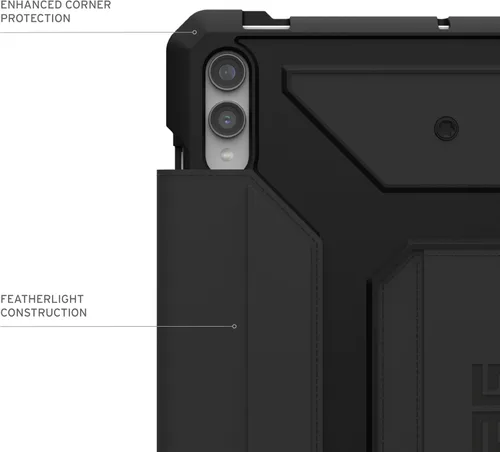 Miniatura 5 de UAG - Funda diseñada para Samsung Galaxy Tab S9 Plus de 12.4 pulgadas 2023 SM-X810 Metropolis SE negro, multiángulo con función de encendido