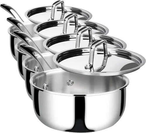 Miniatura 8 de Duxtop Cacerola Whole-Clad Tri-Capa de Acero Inoxidable con Tapa, 1.6 Cuartos, Utensilios de Cocina para Inducción