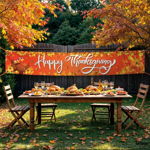 Miniatura 5 de KatchOn, Cartel de Feliz Día de Acción de Gracias para exteriores, Xtralarge, 120 x 20 pulgadas, pancarta de patio para exteriores Decoraciones