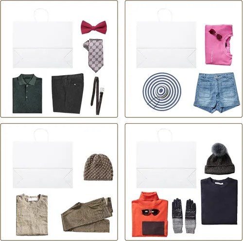 Miniatura 3 de 80 bolsas de papel blanco con asas a granel, de 16 x 6 x 12 pulgadas, bolsas de regalo grandes, bolsas de papel de estraza a granel para boutiques