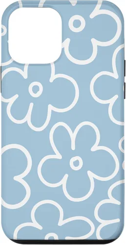 Miniatura 15 de Funda floral para iPhone 14 Cute Sky Blue and White Flower Pattern Wildflower