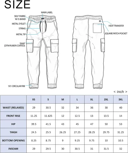 Miniatura 6 de Southpole Men's Basic Active Cargo Jogger Pants, Fleece & Tech Woven Nylon