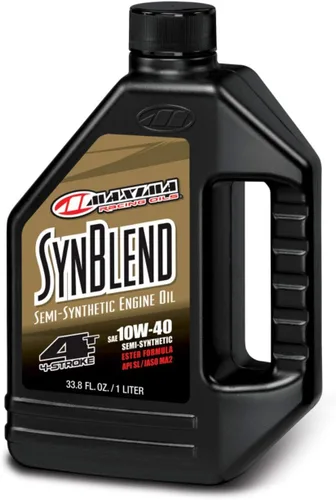 Miniatura 2 de Maxima Racing Oils 349128B-2PK Syn Blend4 10w40 Aceite Sintético Mezclado para Motor de Motocicleta Botella 1G, Paquete de 2